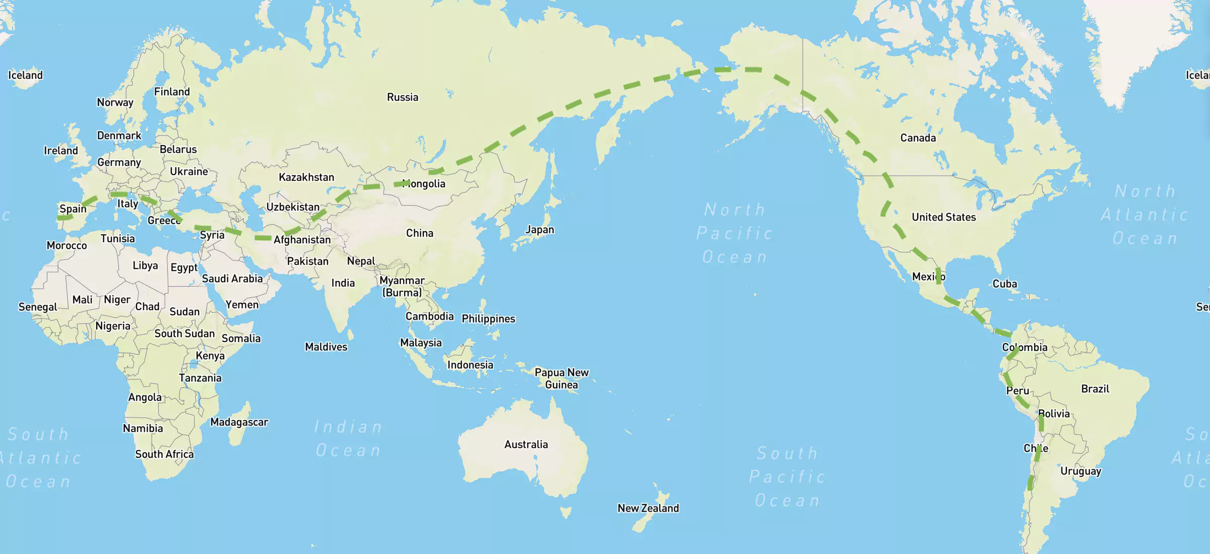 Longest Road Trips in the World You Could Drive  - Trans-Eurasian Belt